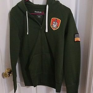 Crossfit Patched Zip Up Hoodie